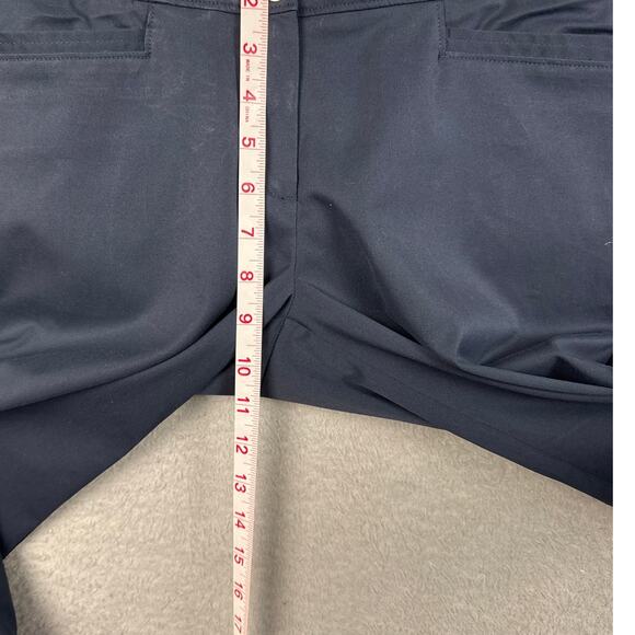 Tail Women's Golf Pants Navy Blue Crop Length Silver Snap Detail SZ 2 Athleisure - Picture 5 of 11